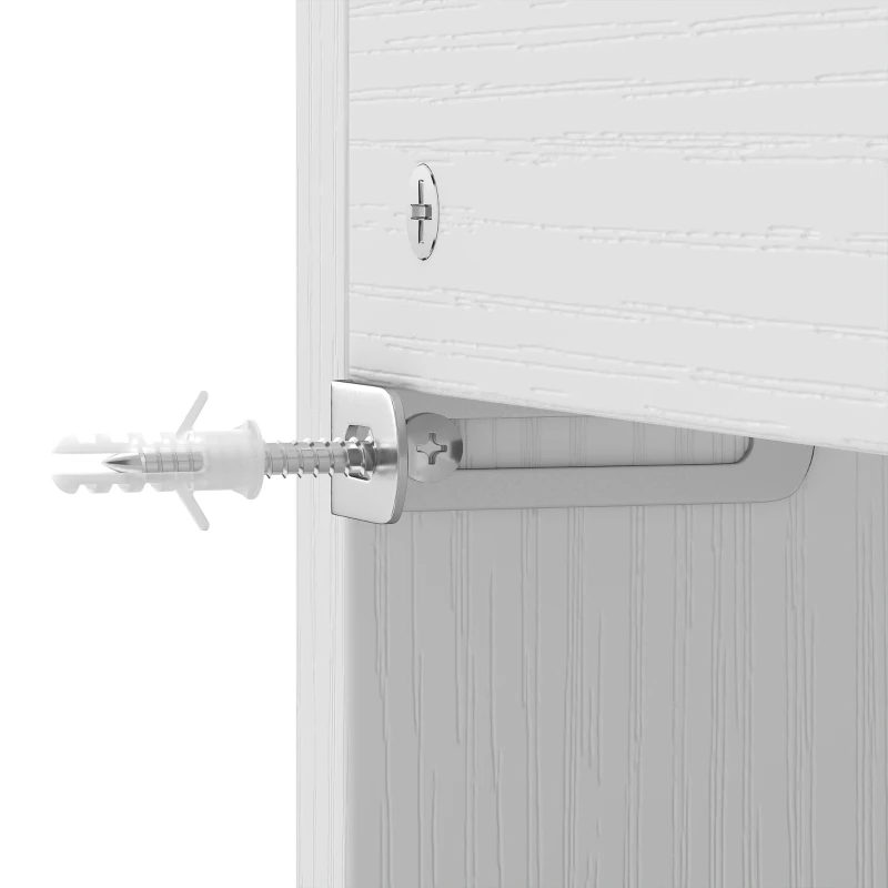 HOMCOM Zapatero Estrecho con 4 Cajones Abatibles y Divisores Ajustables para 8-16 Pares Blanco