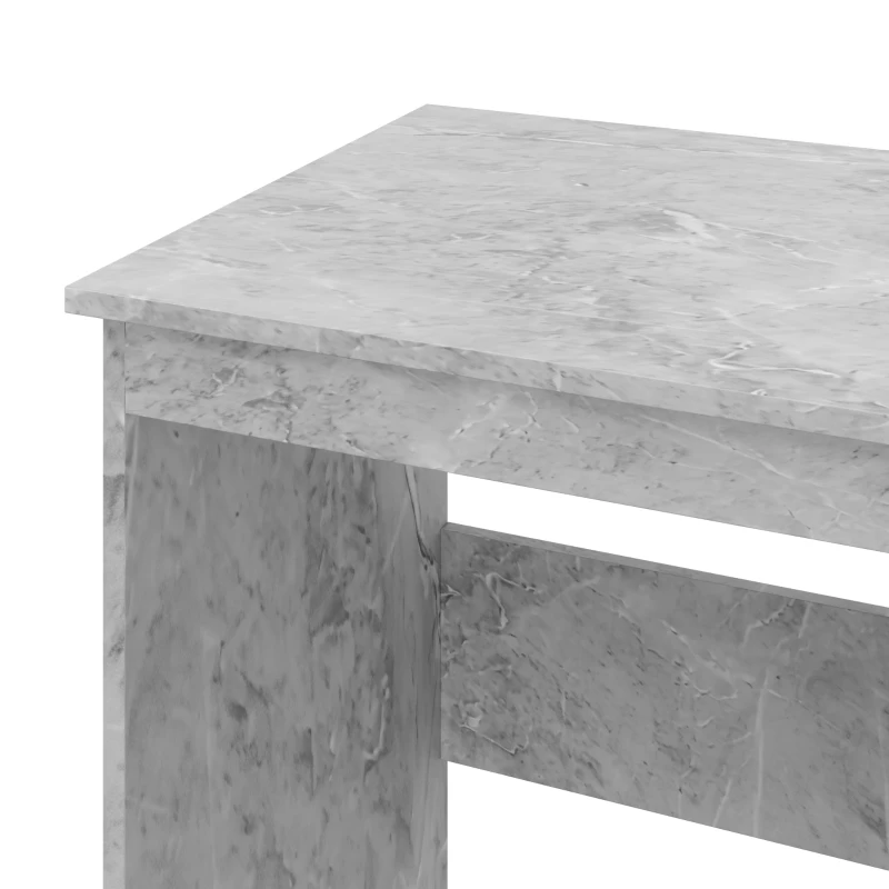 HOMCOM Scrivania Ufficio con 3 Cassetti 100x50 cm, Scrivania Salvaspazio per Studio Casa Ufficio, Grigio Effetto Marmo