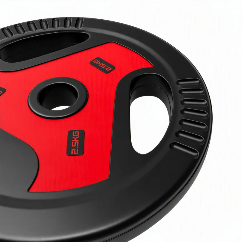 SPORTNOW Set di Dischi Pesi da 20 kg, 4 Pezzi Riempiti di Sabbia con Maniglie, Foro Centrale da 2,5 cm, Nero e Rosso