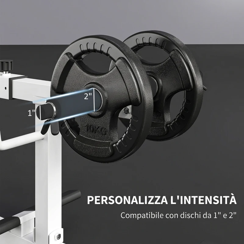 SPORTNOW Macchina per Polpacci Seduti, Macchina per Polpacci Regolabile, per Allenamento Gambe Polpacci, Bianco