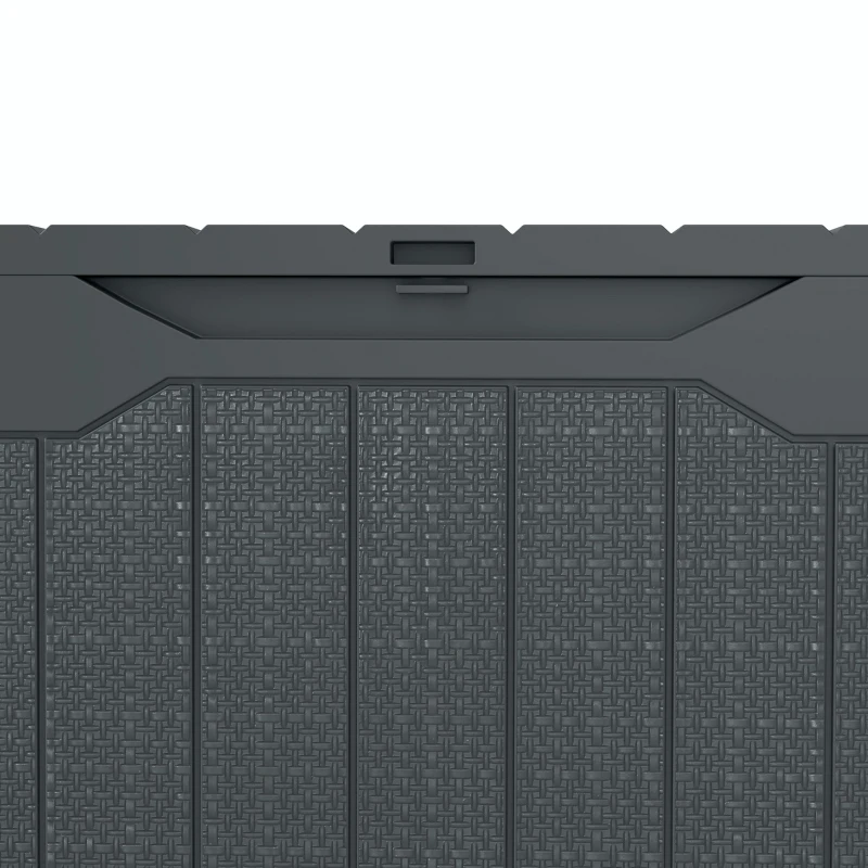Outsunny Baule da Giardino con Maniglie, Contenitore Porta Attrezzi Impermeabile, 56x41x50 cm, Grigio Scuro