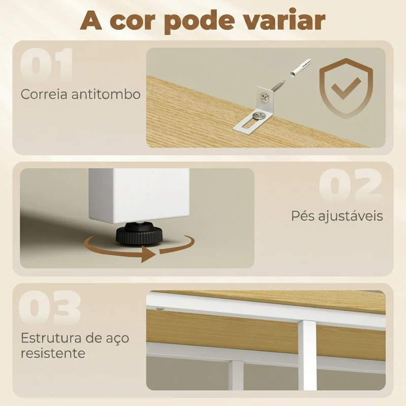 HOMCOM Estante de Cozinha com Arrumação, Suporte para Micro-ondas, Cestos Amovíveis e Armário, 100x35x80 cm, Branco