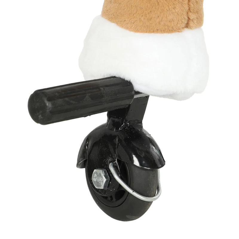 AIYAPLAY Cavalo de Brincar para Montar com Rodas, Sons de Cascos, Música e Pedais, Asas, Estrutura Metálica, +3 Anos, 50 kg, Castanho