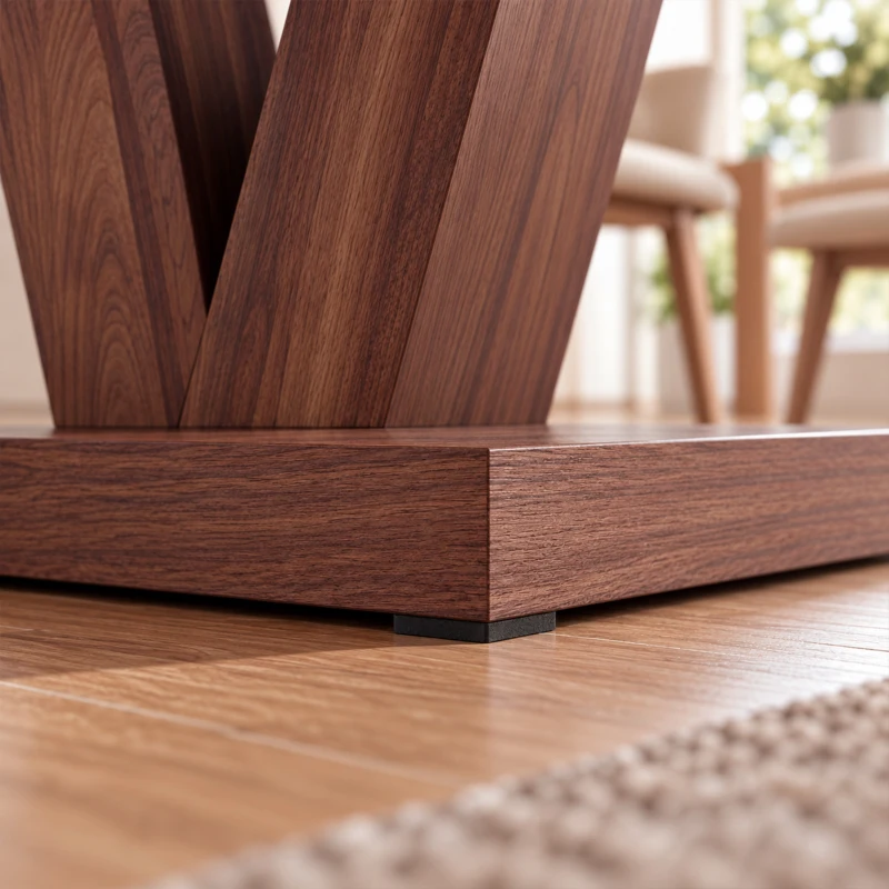 HOMCOM Tavolo da Pranzo Rettangolare per 4 Persone, 120x80 cm Tavolo Cucina con Piano Effetto Legno, Noce