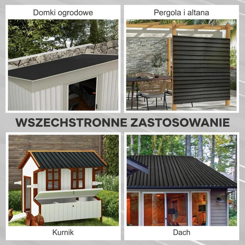 12 szt. blach trapezowych 129x45cm, ocynkowane, 0,25 mm