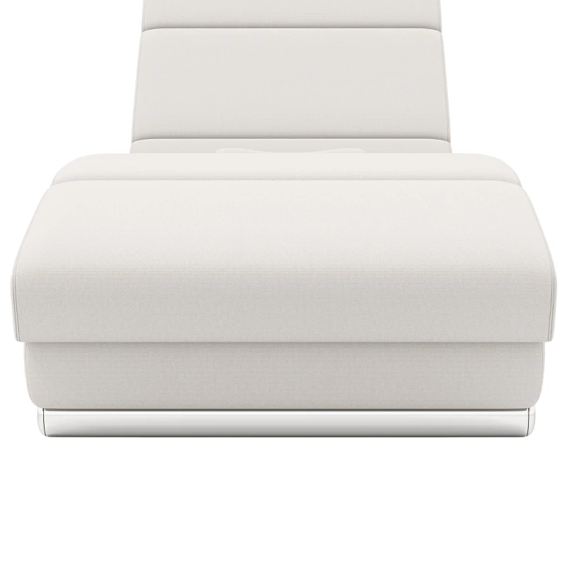 HOMCOM Poltrona Relax Reclinável com 8 Pontos de Massagem, Aquecimento Lombar, 5 Modos, Comando e Bolso Lateral, Branco Creme