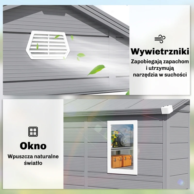 Domek ogrodowy 4,1m³, dach jednospadowy, 240 x 190 cm
