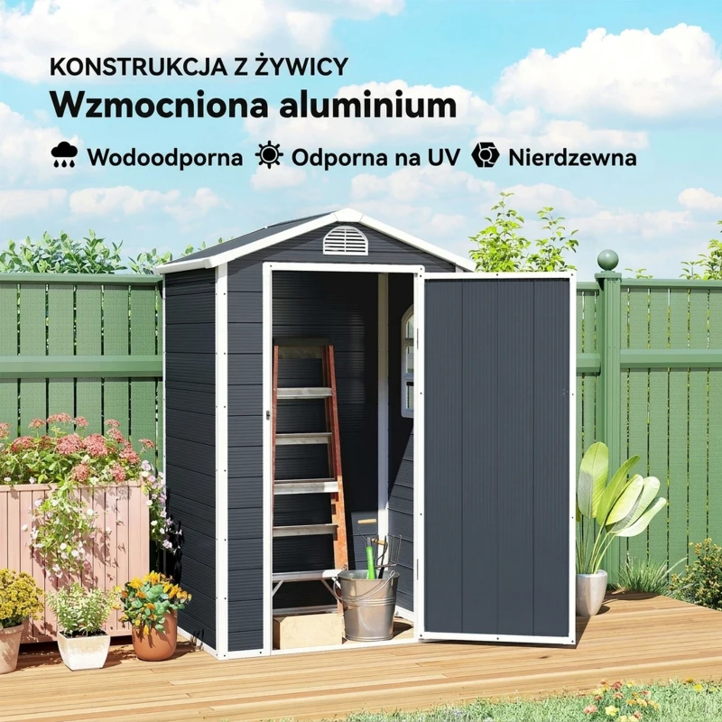 Dom Ogrodowy Outsunny z Wentylacją, Szary
