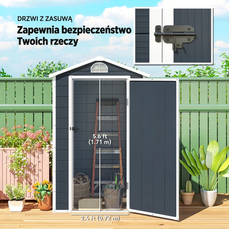 Dom Ogrodowy Outsunny z Wentylacją, Szary