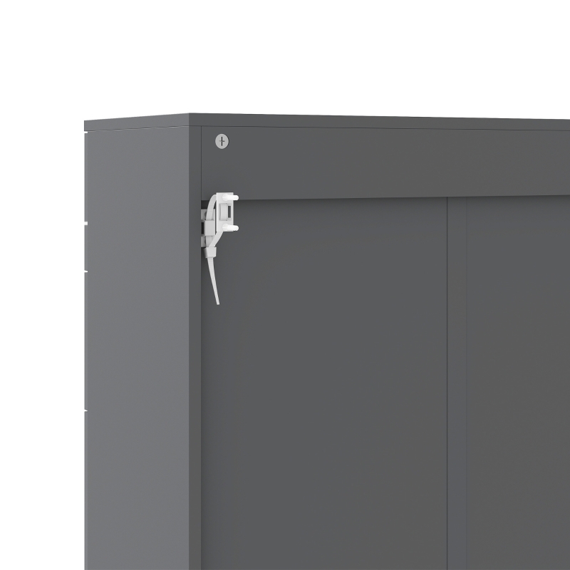 kleankin Badkamerkast, badkamercommode met 2 lades, verstelbare plank, hout, grijs