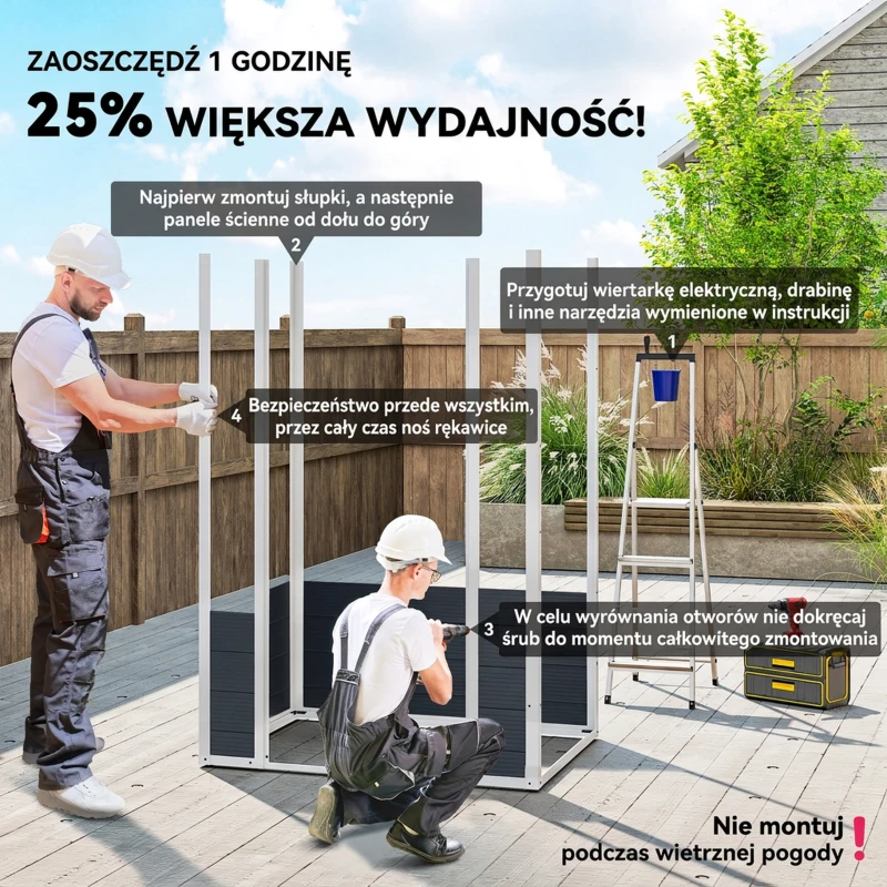 Dom Ogrodowy Outsunny z Wentylacją, Szary
