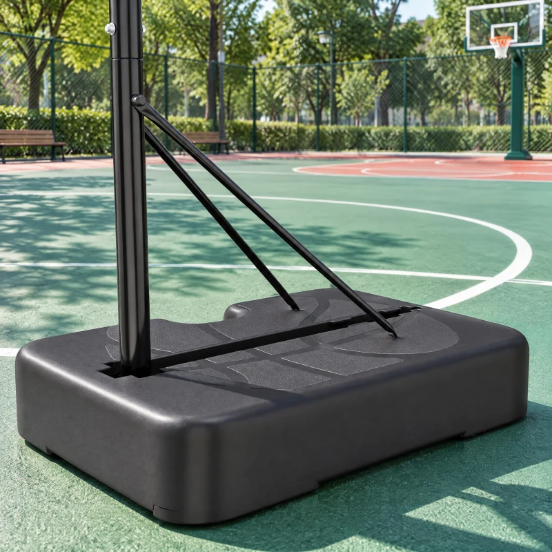 AIYAPLAY Basketballkorb Kinder 172,5-199 cm Höhenverstellbar Basketballständer mit 67 x 45 cm Rückwand Dreibein-Stütze