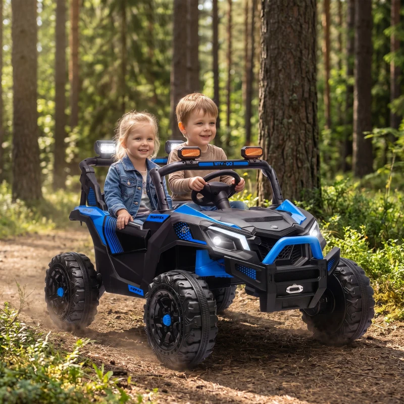 AIYAPLAY Kinder Elektroauto 24V 2 Sitzer Kinderauto UTV mit Lithium-Akku 2,4 GHz Fernbedienung 2 x 120W Motoren Softstart