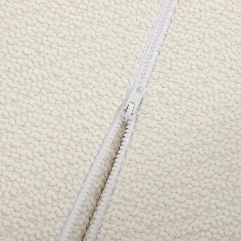 HOMCOM Sofá-cama 3 em 1 de 3 Lugares com 2 Almofadas Laváveis e Estrutura em Aço 193x82x57 cm Creme