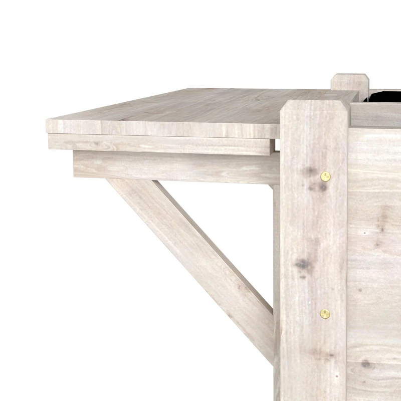 Outsunny Huerto Urbano Elevado con 8 Rejillas y Estantes Tela no Tejida para Cultivo Verduras y Hortalizas 123x54x87 cm Natural