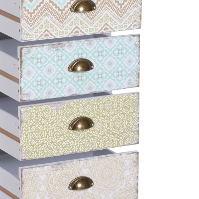 ladekast met 5 lades ladekast shabby chic hout gemêleerd