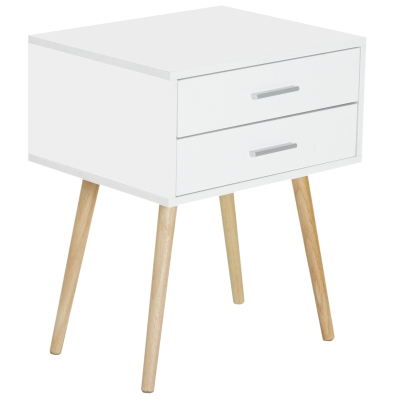Nachttafeltje nachtkastje nachtcommode console bijzettafel 2 x lade hout