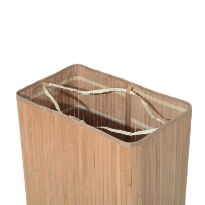 100 l wasmand wasbox waskorf wassorteerder 2 x vak bamboe
