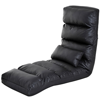 Slaapbank opvouwbare matras inklapbare matras verstelbaar PU 175x56cm zwart