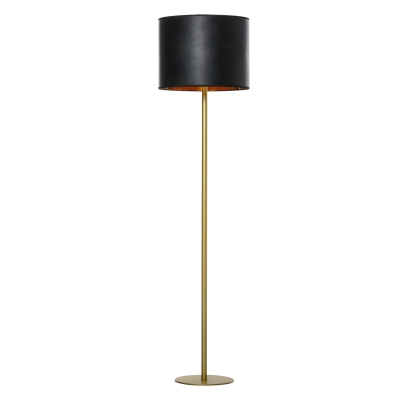 Vloerlamp met PU-trommellampenkap voor op kantoor in de woonkamer zwart