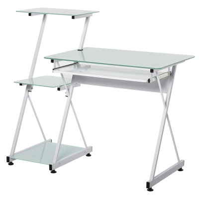 Computertafel, bureau, kantoortafel, speeltafel, pc-tafel, wit