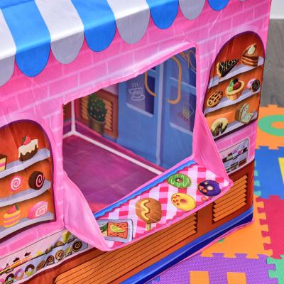 HOMCOM kinderspeelhuis speeltent snoephuis deur en verkoopvenster 3 jaar