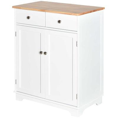 Keukenkast dressoir met 2 schuiflades dressoir opbergkast MDF wit