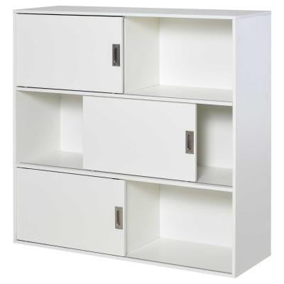 Boekenrek staande kast archiefkast multifunctionele kast wit 120 x 40 x 120 cm