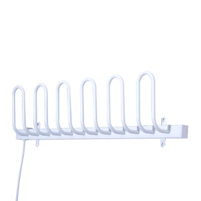 Aluminium elektrische schoenendroger schoenenwarmer voor 3 paar schoenen handschoenen 60 W wit