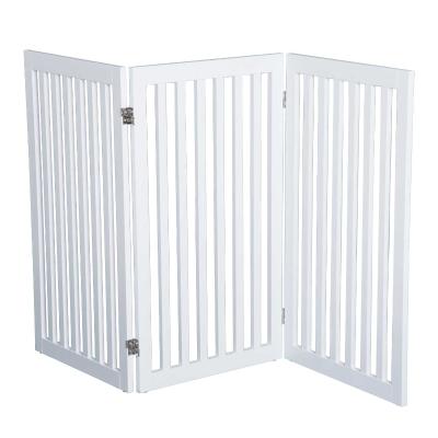 Hondenraster beschermraster barrière 3-delig 154,5 x 91,5 cm inklapbaar wit