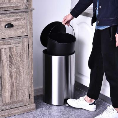 Prullenbak vuilnisbak pedaalemmer binnenemmer 12 l soft close RVS PP