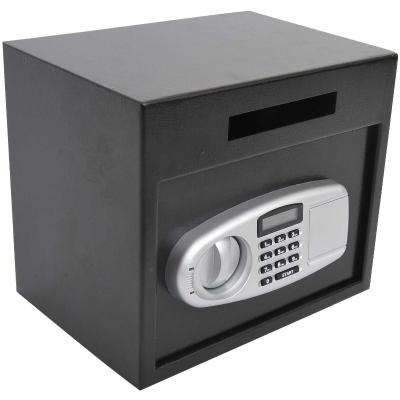 kluis safe meubelkluis met elektronisch slot staal zwart 35,5 x 25,4 x 30cm