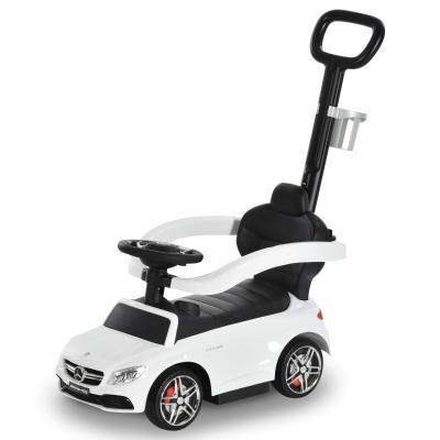 HOMCOM kinderauto kinderwagen kindervoertuig voor baby 12-36 maanden (wit)