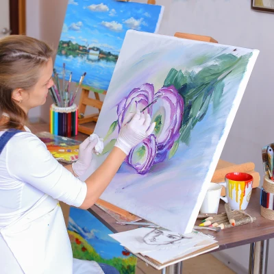 Vinsetto Schildersezel kader frame studio ezel verstelbare hoek inklapbaar met lade