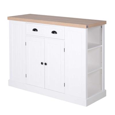 HOMCOM keukenkast, keukenplank, onderkast met schuiflade, anti-kantel, MDF, wit