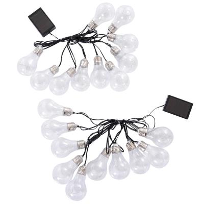 Led lichtketting, warm licht, set van 2, 20 lampen, waterdicht, 3,8 m per ketting