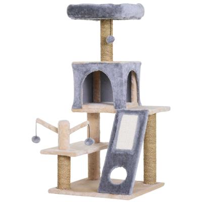 PawHut Kattenboom klimboom met kattengrot krabboom kattenhuis krabpaal