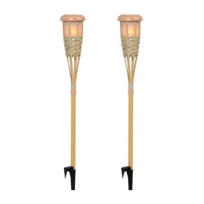 Zonneverlichting vlam tuinlamp set van 2 lamp 36 leds waterdicht ABS