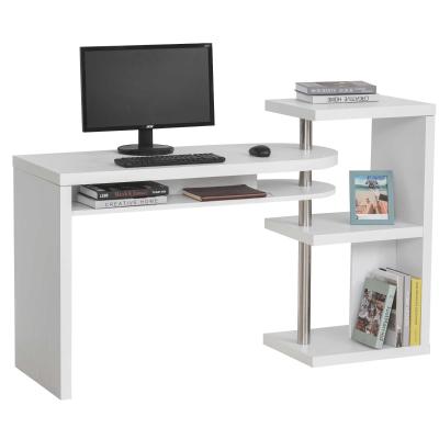 Hoekbureau computertafel PC-bureau met plank bureau L/I-vorm wit