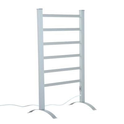 Verwarmde handdoekenrekken 6 verwarmingselementen Handdoekenradiatoren Handdoekverwarmer zilver