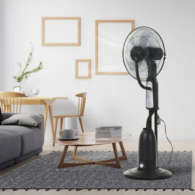 Statiefventilator met waterverstuiver ventilator afstandsbediening 3 standen metaal