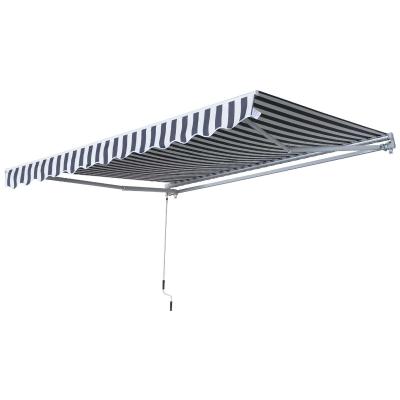 Outsunny Luifel handslinger knikarmluifel zonwering balkon aluminium 2,95 x 2,5 m 2 kleuren