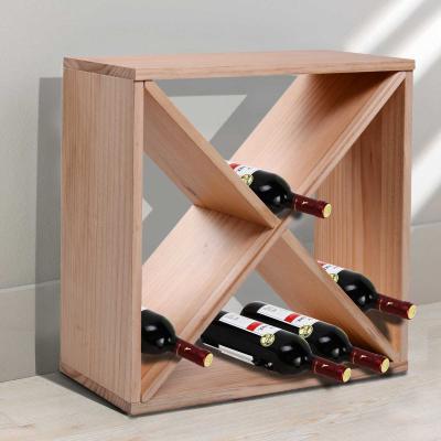 HOMCOM Wooden 24 Bottles Wine Rack