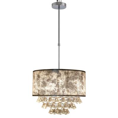 HOMCOM Elegance Look Pendant Light with Adjustable Pole Metal Base and Crystal Pendant