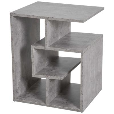 HOMCOM 3-Tier Side End Table Open Shelves Storage Coffee Book Magazine Desk Living Room