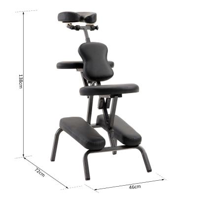HOMCOM Foldable Massage Chair, Steel-Black