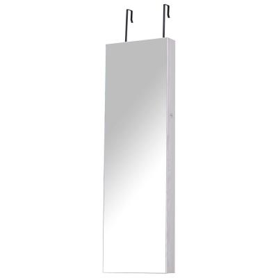 HOMCOM Mirror Jewellery Storage Cabinet w/LED Lights White