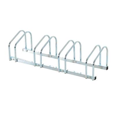 HOMCOM 4-Bike Floor Bike Stand-Silver