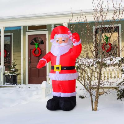 HOMCOM Inflatable Air Blown Christmas Santa Claus 240cm W/LED