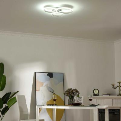 HOMCOM Three Circle LED Ceiling Modern Light with Metal Base for Hallway, Dining Room